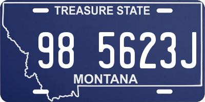 MT license plate 985623J