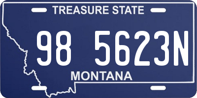 MT license plate 985623N