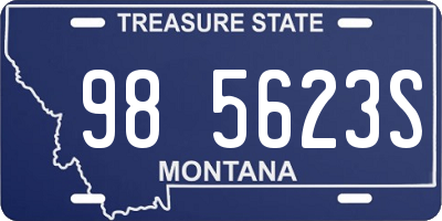 MT license plate 985623S