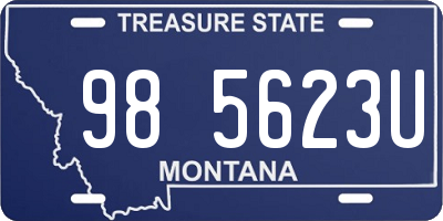 MT license plate 985623U