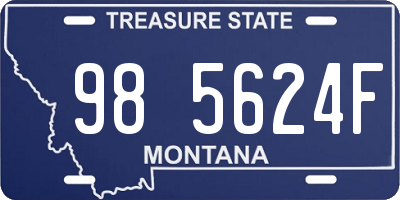 MT license plate 985624F