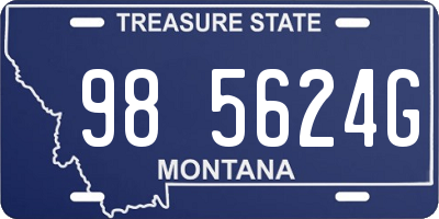 MT license plate 985624G