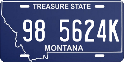 MT license plate 985624K