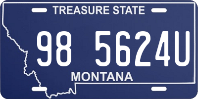 MT license plate 985624U