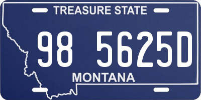 MT license plate 985625D