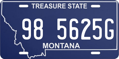 MT license plate 985625G