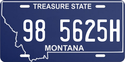 MT license plate 985625H