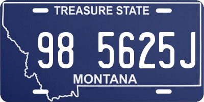 MT license plate 985625J