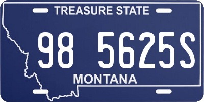 MT license plate 985625S