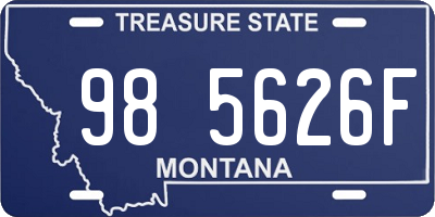 MT license plate 985626F