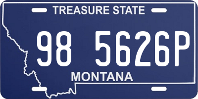 MT license plate 985626P