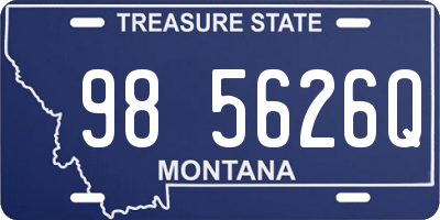 MT license plate 985626Q