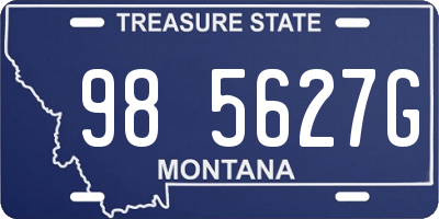 MT license plate 985627G