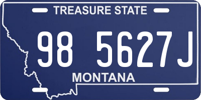 MT license plate 985627J
