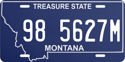 MT license plate 985627M