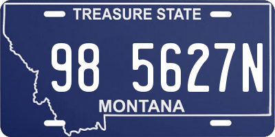 MT license plate 985627N