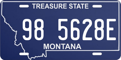 MT license plate 985628E