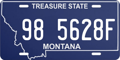 MT license plate 985628F