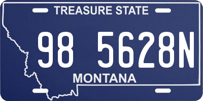 MT license plate 985628N