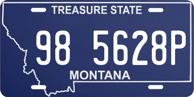 MT license plate 985628P