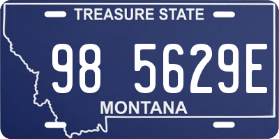 MT license plate 985629E