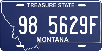 MT license plate 985629F