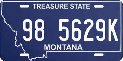 MT license plate 985629K