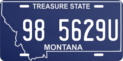 MT license plate 985629U