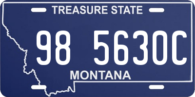 MT license plate 985630C