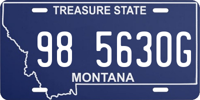 MT license plate 985630G