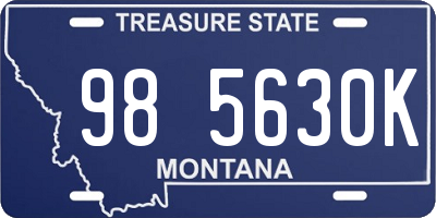 MT license plate 985630K