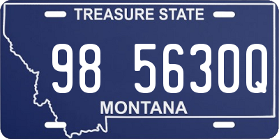 MT license plate 985630Q