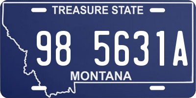 MT license plate 985631A