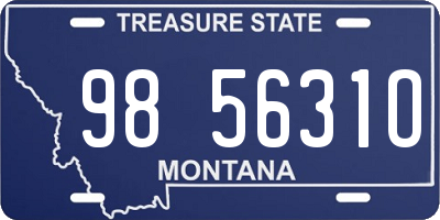 MT license plate 985631O