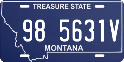 MT license plate 985631V