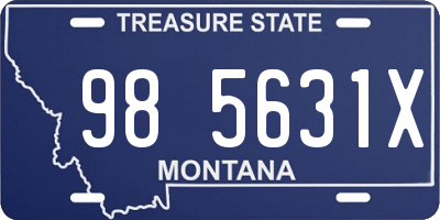 MT license plate 985631X
