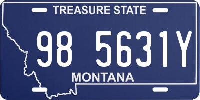 MT license plate 985631Y