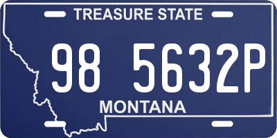 MT license plate 985632P