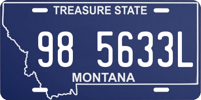 MT license plate 985633L