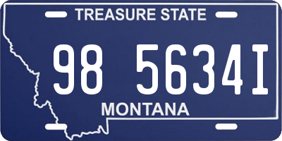 MT license plate 985634I