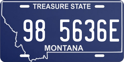 MT license plate 985636E