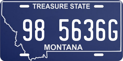 MT license plate 985636G