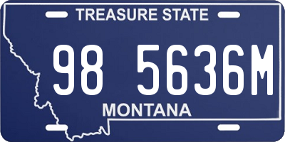 MT license plate 985636M