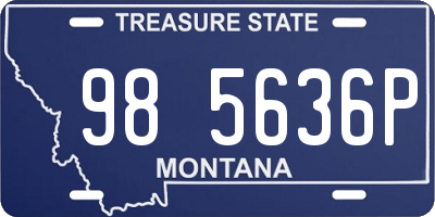 MT license plate 985636P