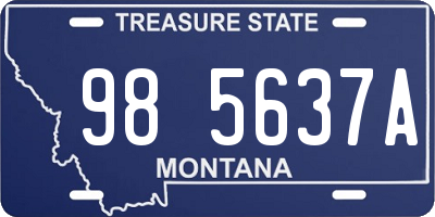 MT license plate 985637A