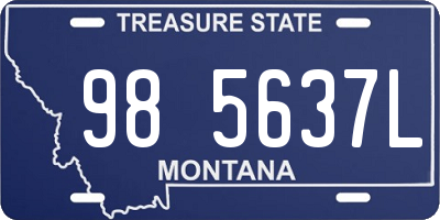 MT license plate 985637L