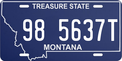 MT license plate 985637T