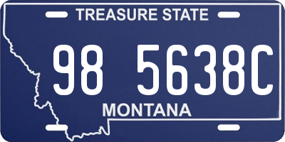 MT license plate 985638C