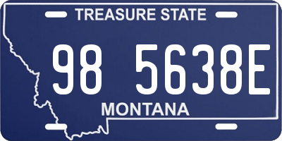MT license plate 985638E