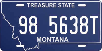 MT license plate 985638T